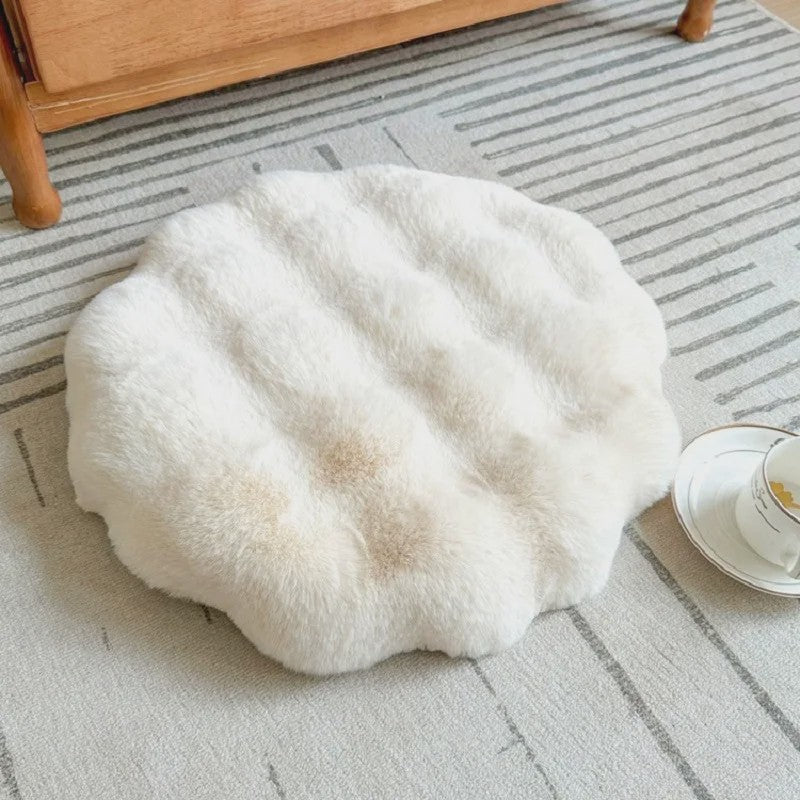 Luxe Pluche Zitkussen met Memory Foam - Rond, Zacht & Comfortabel