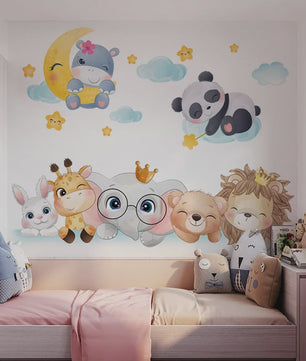 Schattige Bosdieren Muurstickers voor Kinderkamer, Babykamer & Peuterdecoratie - Vinyl Behang
