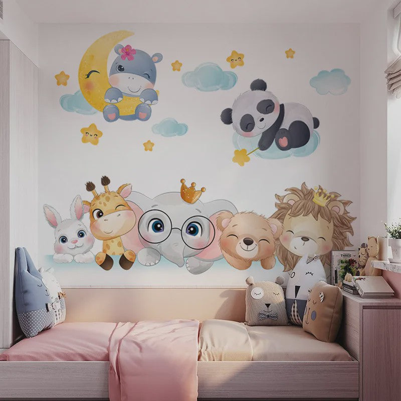 Schattige Bosdieren Muurstickers voor Kinderkamer, Babykamer & Peuterdecoratie - Vinyl Behang