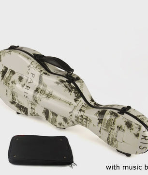 Carbon Fiber Vioolkoffer met Afneembare Tas - Dubbele Draagband & Slot