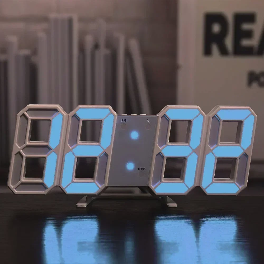 Moderne Digitale Wandklok met LED Display - Stijlvol en Functioneel voor Elk Interieur