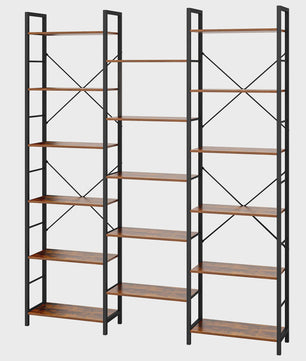 Stellingkast met 17 Vakken en Verstelbare Planken - Metaal Frame Boekenkast
