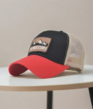 Ademende Mesh Pet met Borduurwerk - Zonnehoed voor Dames & Heren