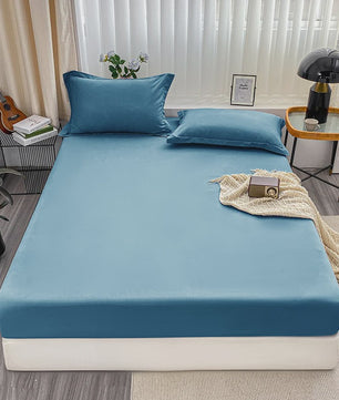 Hoeslaken met Elastische Band - Effen Kleur, Antislip & Verstelbaar voor Alle Bedden