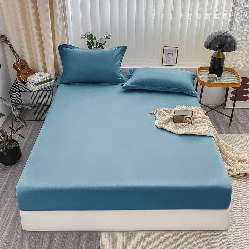 Hoeslaken met Elastische Band - Effen Kleur, Antislip & Verstelbaar voor Alle Bedden