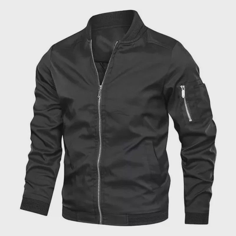 Herfst Winter Heren Bomberjack - Basic Stijl Effen Kleur Jas