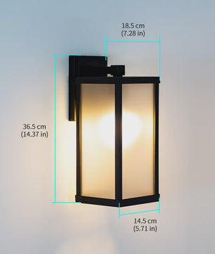 Moderne Zwarte Aluminium Buitenlamp IP55 Waterdicht - Wandlamp voor Tuin, Garage & Entree