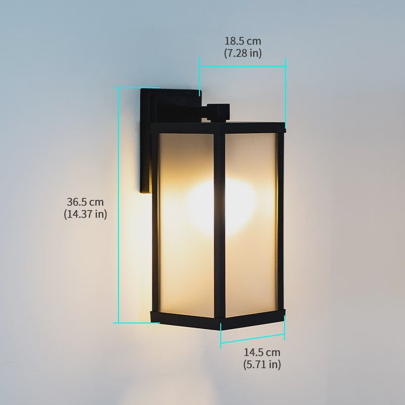 Moderne Zwarte Aluminium Buitenlamp IP55 Waterdicht - Wandlamp voor Tuin, Garage & Entree