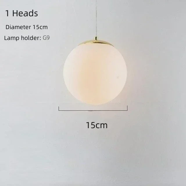 Moderne Magische Bonen Glas Kroonluchter - 6/7 Lampen - Goud/Zwart