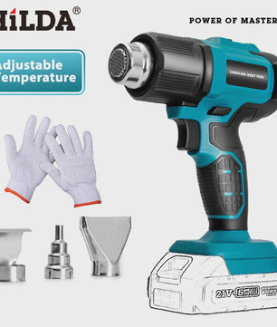 HILDA Accu Hittepistool - Draadloos, Krachtig & Veelzijdig voor Verf Verwijderen, PVC Lassen & DIY Klussen (Makita Accu Compatibel)