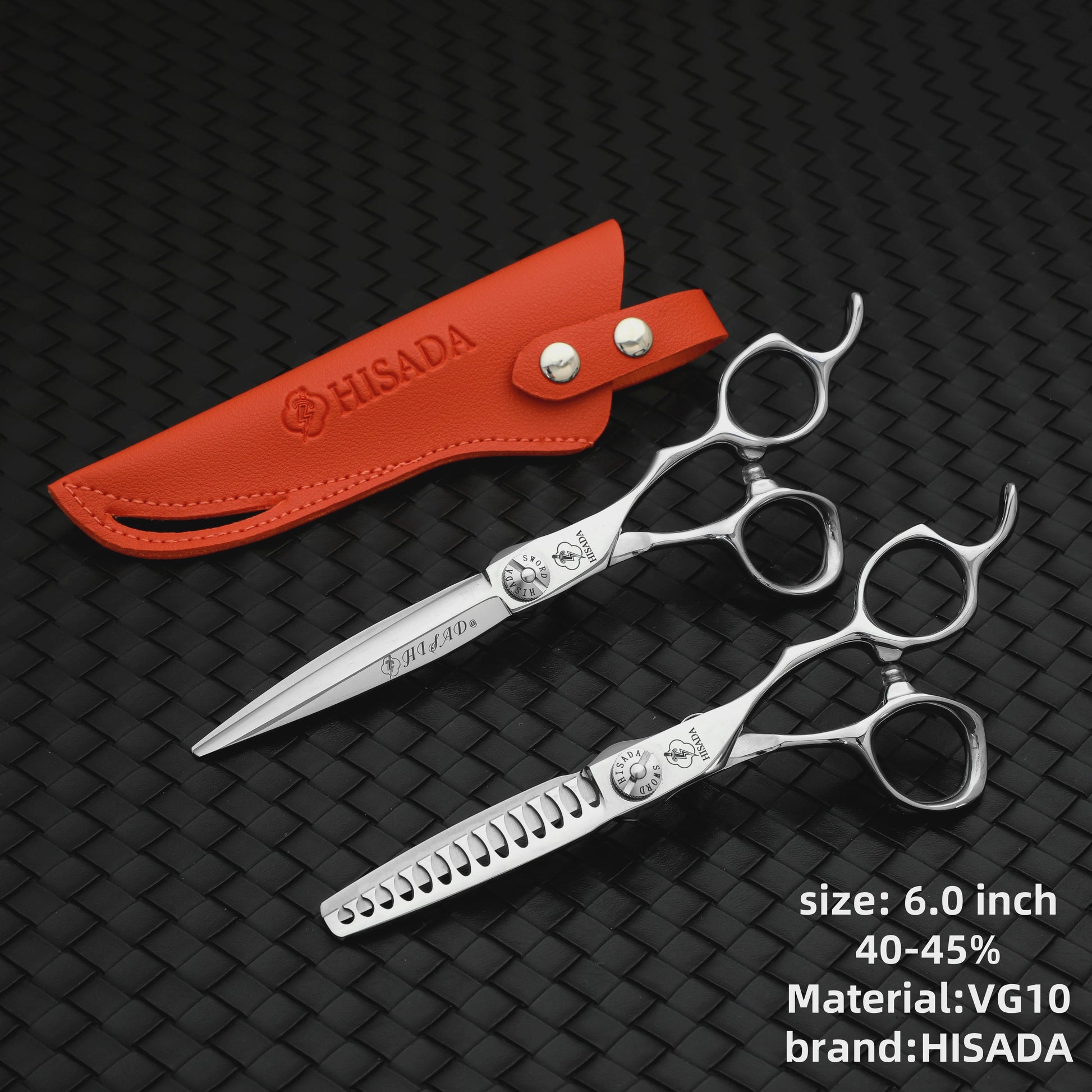HISADA Professionele Haar- en Schoonheidsschaar 6.0 Inch - VG10 Staal voor Barbers en Haarstylisten