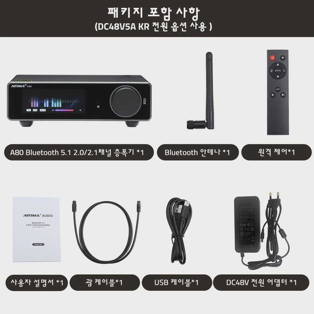 AIYIMA A80 Krachtige Stereo Power Versterker met DAC & Bluetooth (2x300W, Class D)