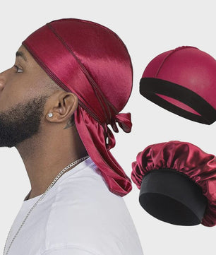 3-delige Set Zijdezachte Durags, Wave Caps & Satin Bonnets - Unisex