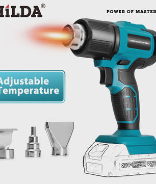HILDA Accu Hittepistool 21V met Nozzles - Verf Verwijderen, Krimpen, Lassen