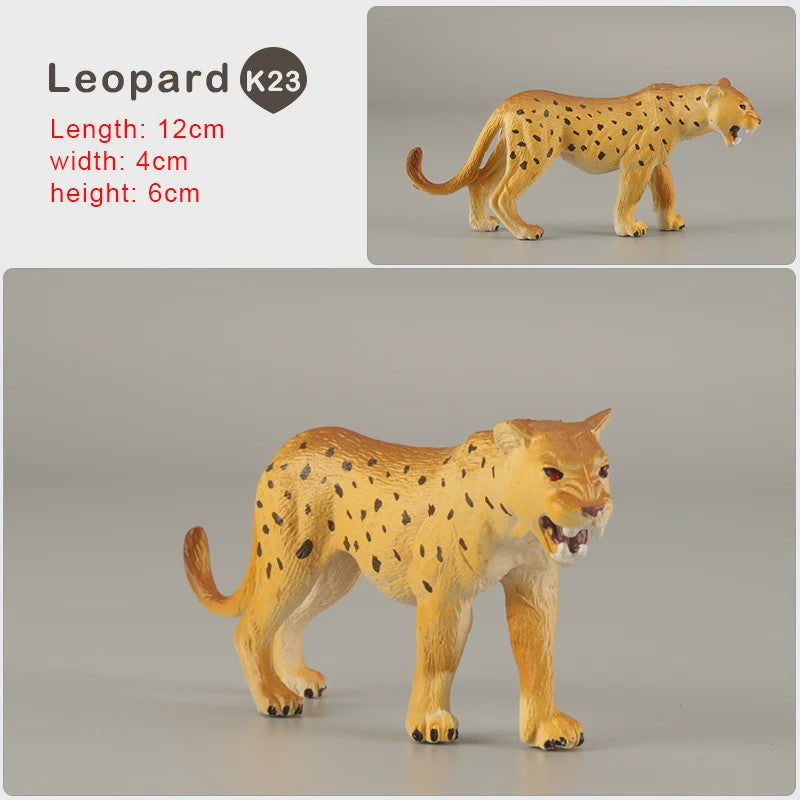 Realistische Dierenfiguren Set: Leeuw, Tijger, Zebra, Antilope & Meer