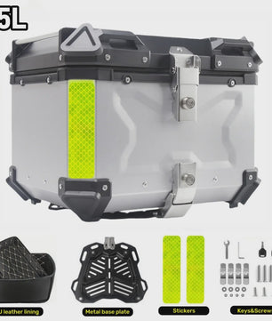 Universele Motor Topcase Aluminium Bagagekoffer - 45L/55L/65L - Quick-Lock