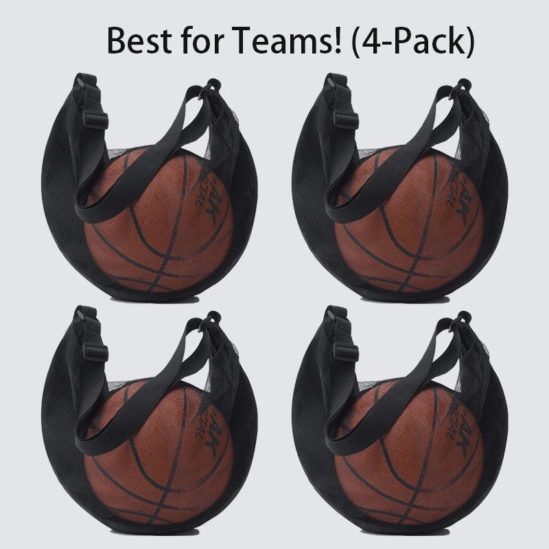 Sportbal Tas Mesh - Crossbody Balhouder voor Basketbal, Voetbal, Volleybal