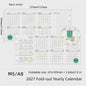 2027 Jaarkalender Navulling voor Planner | A6, A7, M5 | 4-Fold Ontwerp