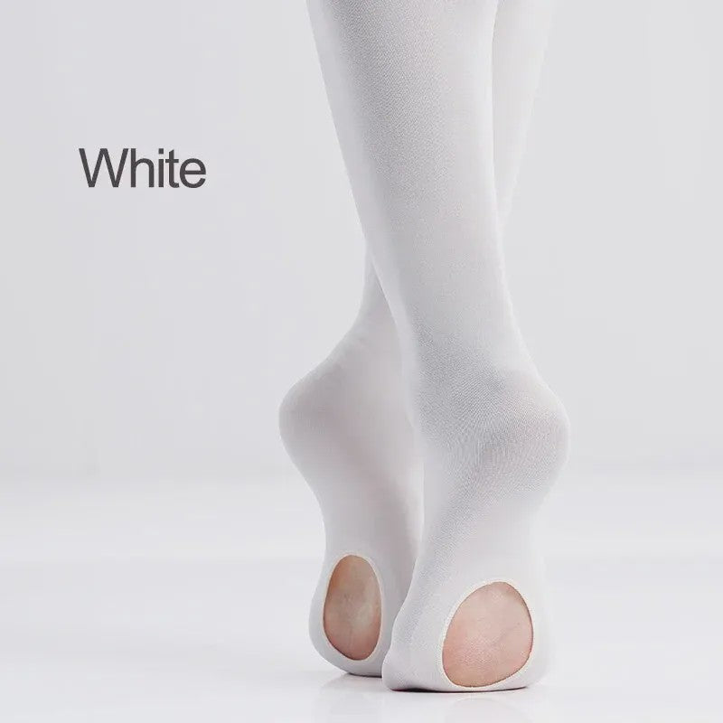 Professionele Ballet Tights voor Dames en Meisjes - 60D Microfiber, Convertible & Naadloos