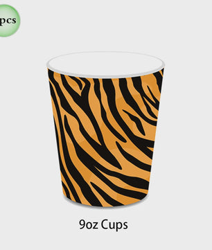 Jungle Safari Feestdecoratie Set - Dierenprint & Monstera Bladeren
