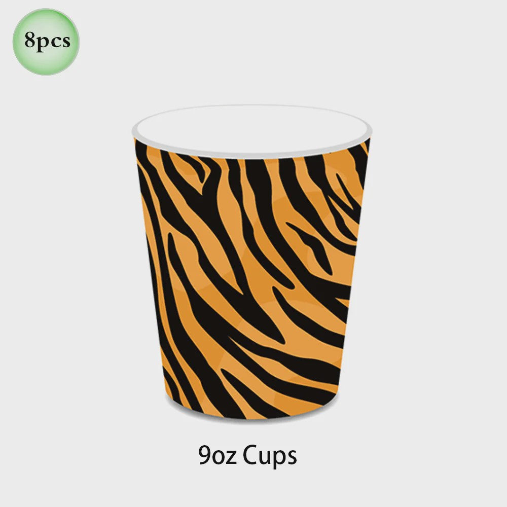 Jungle Safari Feestdecoratie Set - Dierenprint & Monstera Bladeren