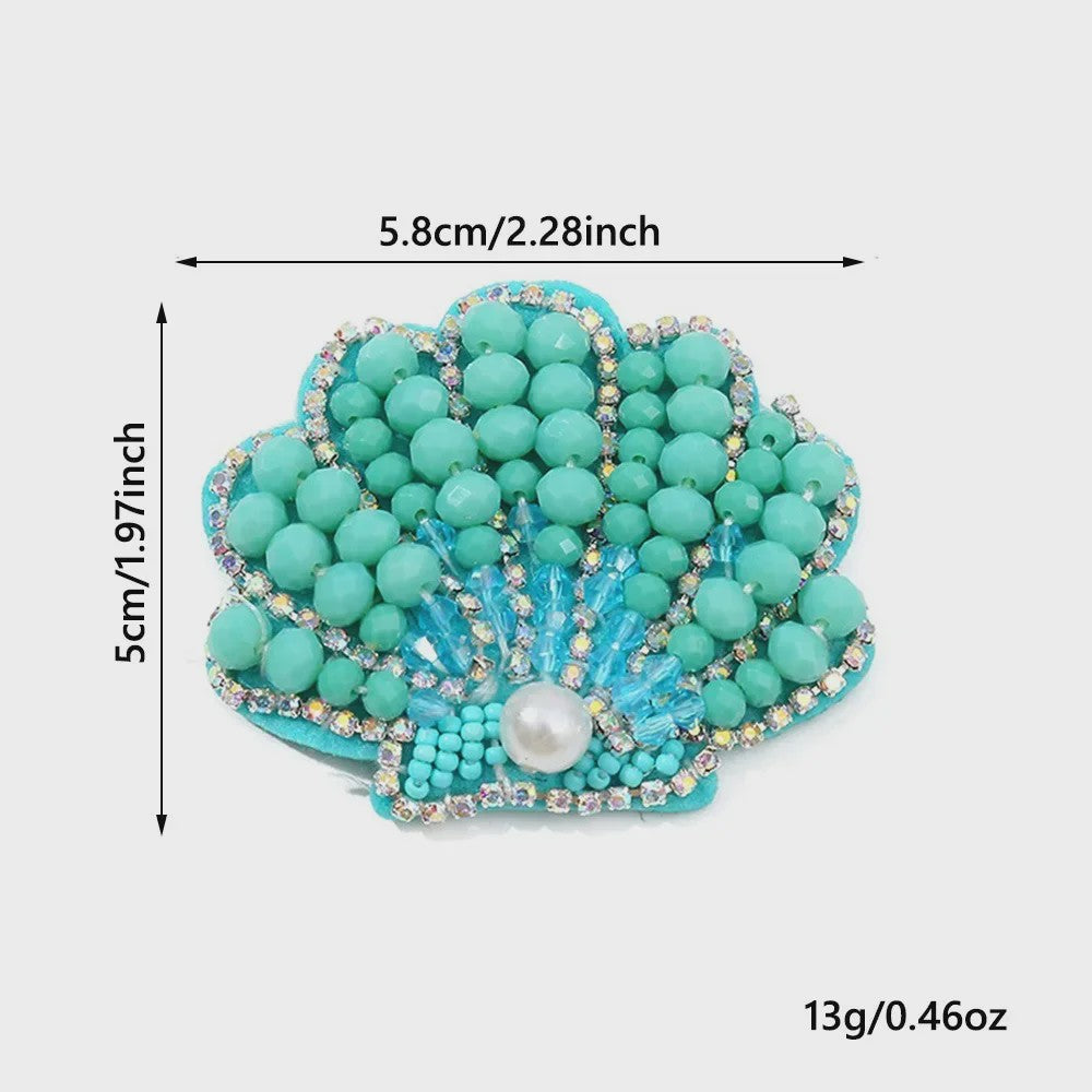 Handgemaakte Kralen Patches Zee Dieren - DIY Naaiaccessoires voor Kleding & Knutselprojecten