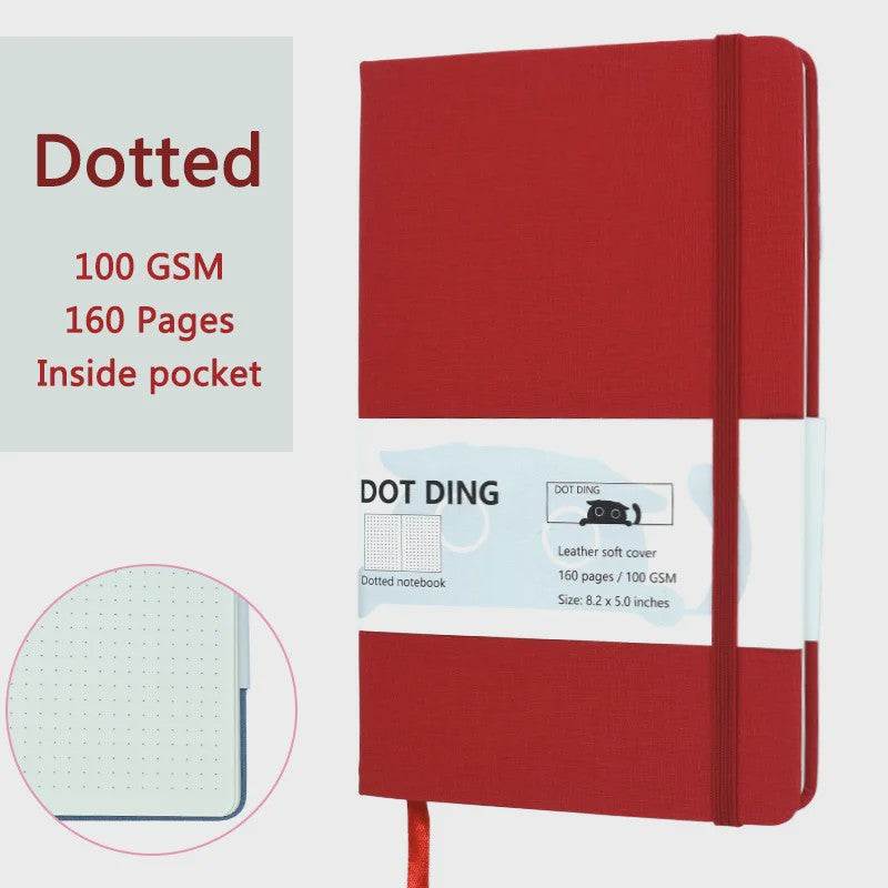 A5 Dotted Notebook met Hardcover en 100 GSM Papier - Ideaal voor Studenten, Kantoor en School