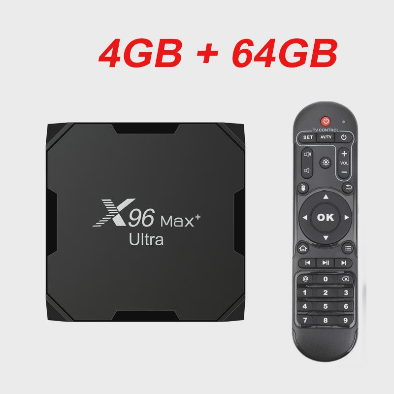 X96 MAX Plus Ultra Android 11 TV Box - 4K/8K Media Player met S905X4 Quad Core & 4GB RAM