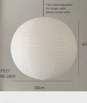 Washi Papier Hanglamp - Sfeervolle Plafondlamp voor Woonkamer & Slaapkamer