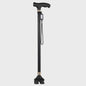 Verstelbare Aluminium Wandelstok met LED-lamp en Anti-slip Vierpoot