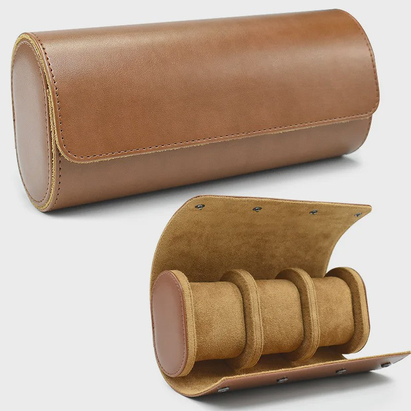 Reis Etui voor Horloges - Opbergrol voor 3 Horloges met Uitneembare Kussens