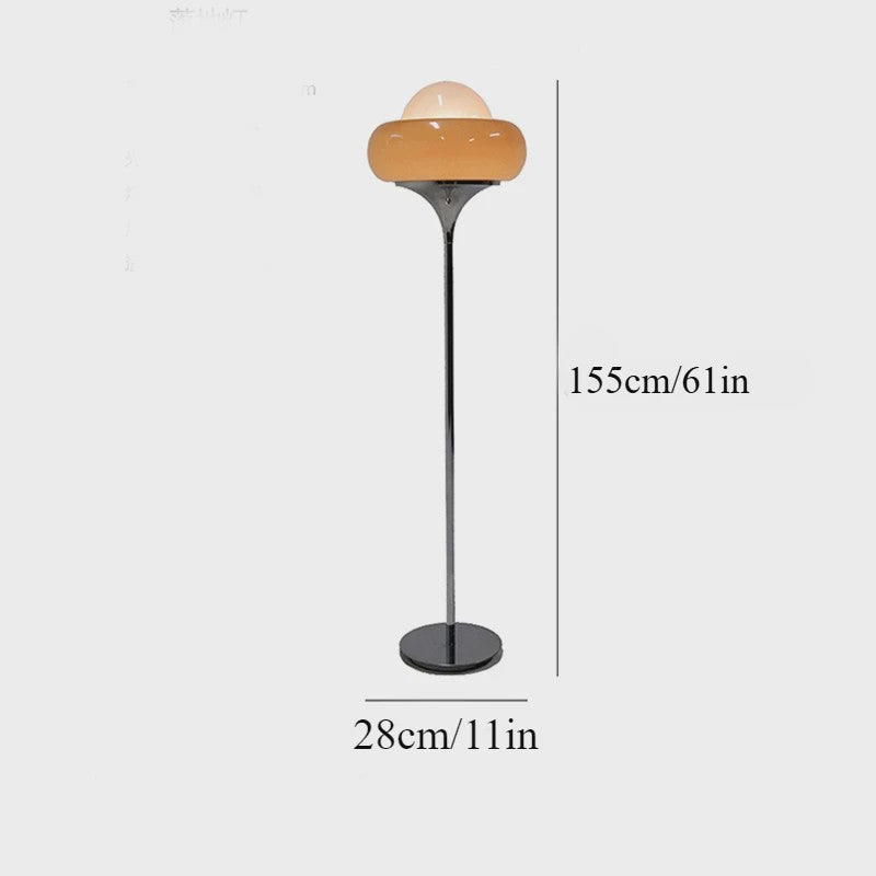 Retro Bauhaus Glas Plafondlamp Oranje Rood - Sfeervolle Verlichting voor Woonkamer & Slaapkamer