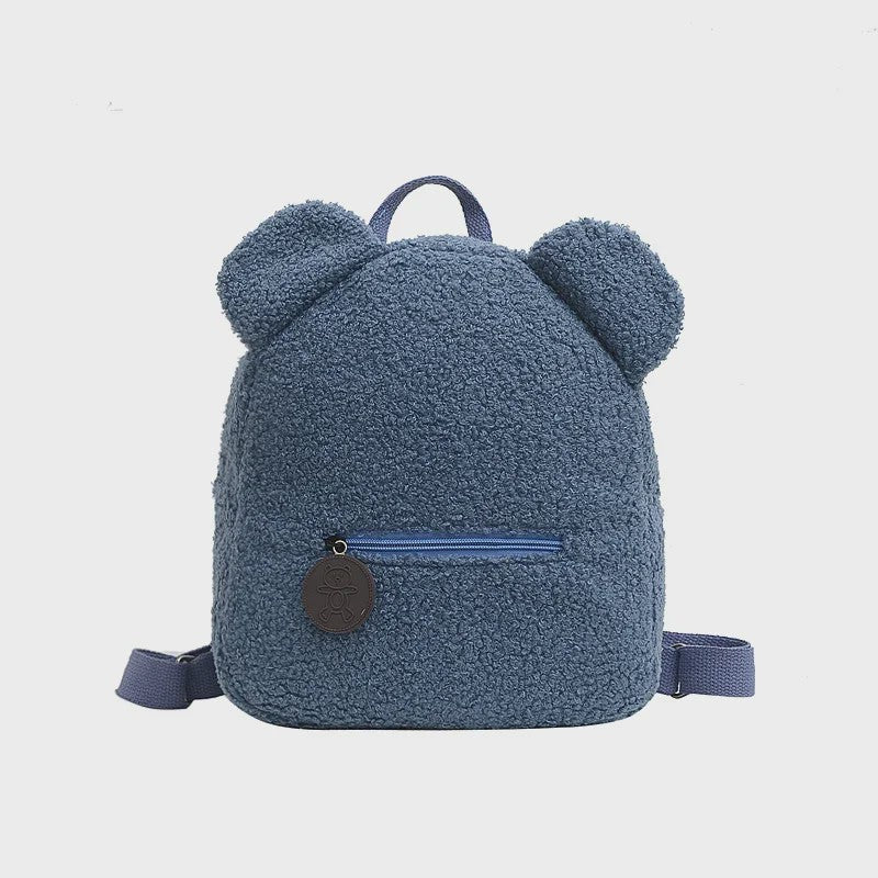 Schattige Kinderrugzak met Berenoren - Zacht Lamswol Fleece