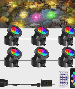 Waterdichte RGB LED Spot Verlichting voor Vijver & Fontein - App & Afstandsbediening