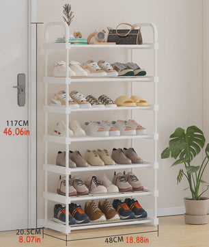Stapelbare Schoenenkast Organizer - 4 tot 7 Lagen, Wit