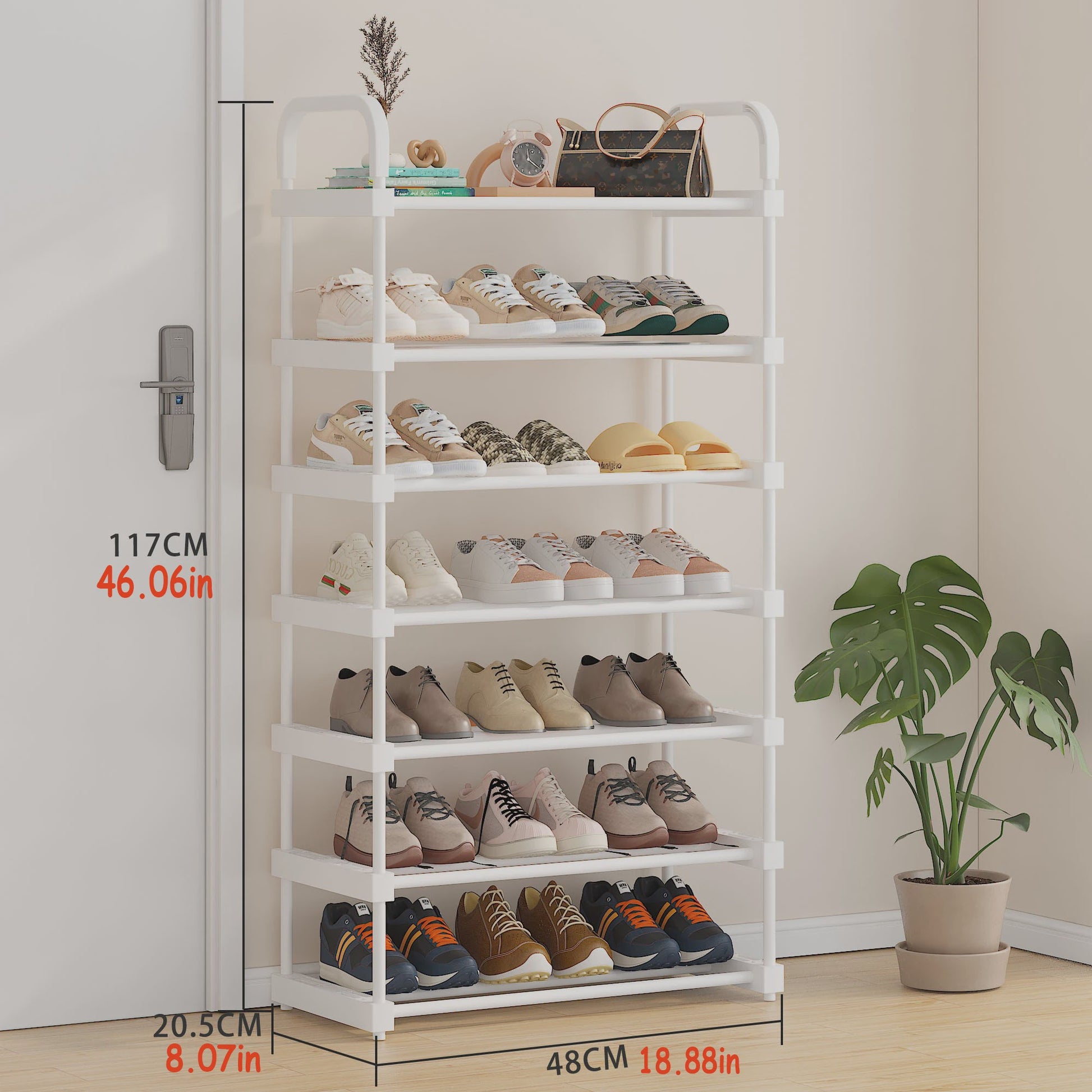 Stapelbare Schoenenkast Organizer - 4 tot 7 Lagen, Wit