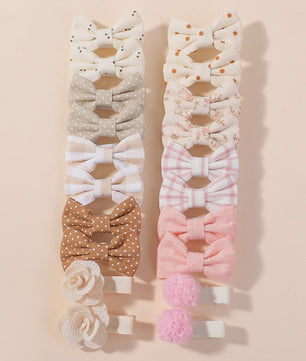 20-delige Set Schattige Kinder Haarclips met Strikjes - Leuke Babymutsjes en Haaraccessoires