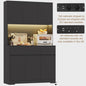 Hoge Keukenkast met LED & Stopcontact - 180cm Breed - 6 Deuren, 2 Lades, Verstelbare Planken