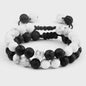 Verstelbare Lava Kralen & Tijgeroog Armband - Yoga & Helende Sieraden voor Hem en Haar