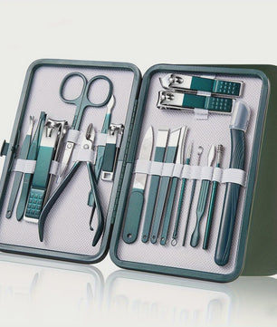 Professionele Manicure & Pedicure Set - 7/10/12/18 Delig - Roestvrij Staal met Reisetui