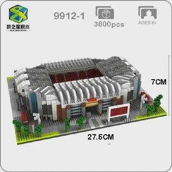Bouwset Micro Blocks Voetbalstadion - Architectuur Speelgoed voor Volwassenen & Cadeau