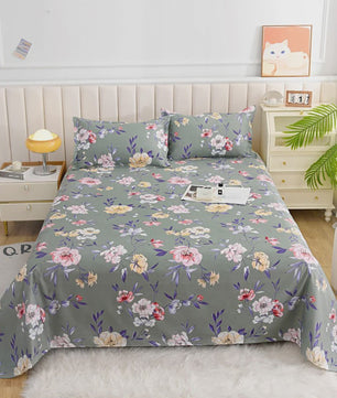 Rood Bloemenprint Top Sheet - Diverse Maten - 150x200 cm