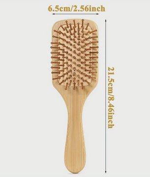 Natuurlijke Bamboe Haarborstel met Luchtkussen - Anti-statisch, Ontklittend & Scalp Massage