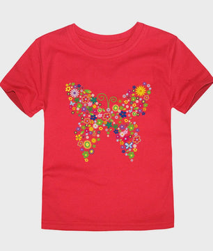 Schattig Katoenen T-shirt Meisjes met Bloemprint - Maten 2 t/m 14 Jaar