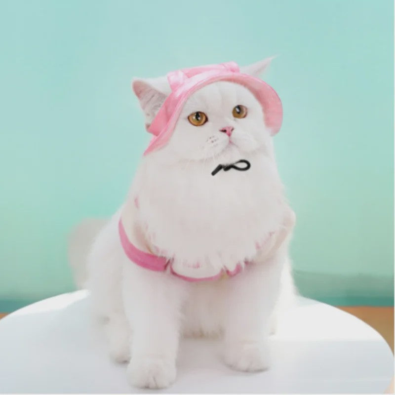 Grappige Honden- en Katten Zonnehoed met Oorgaten - Stijlvolle Tie-Dye Pet Accessoires