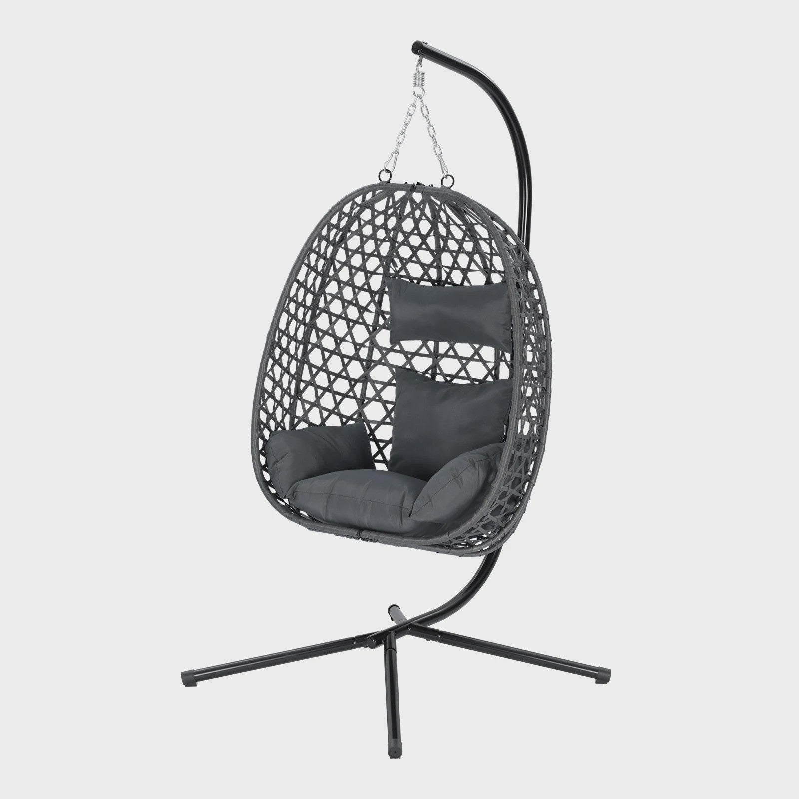WOLTU Hangstoel met Standaard - 360° Draaibaar, Inclusief Kussens - Max 150 kg