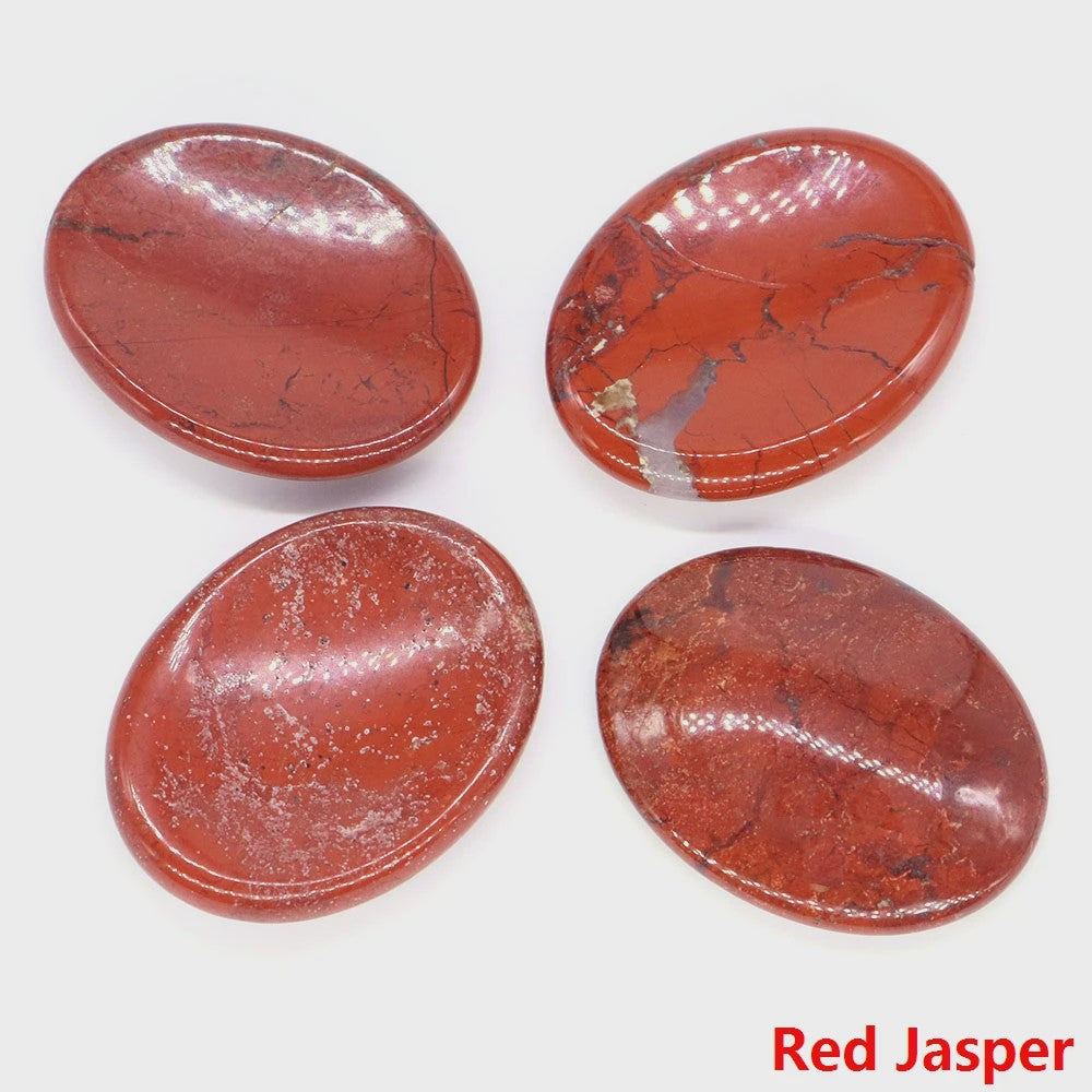 7 Chakra Kristallen Worry Stones - Ovalen Massage & Meditatie Edelstenen (35x45mm)