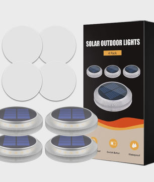 Solar Buitenlampen Warm Wit - IP68 Waterdicht - Oplaadbaar - Voor Oprit, Trap, Dek & Tuin