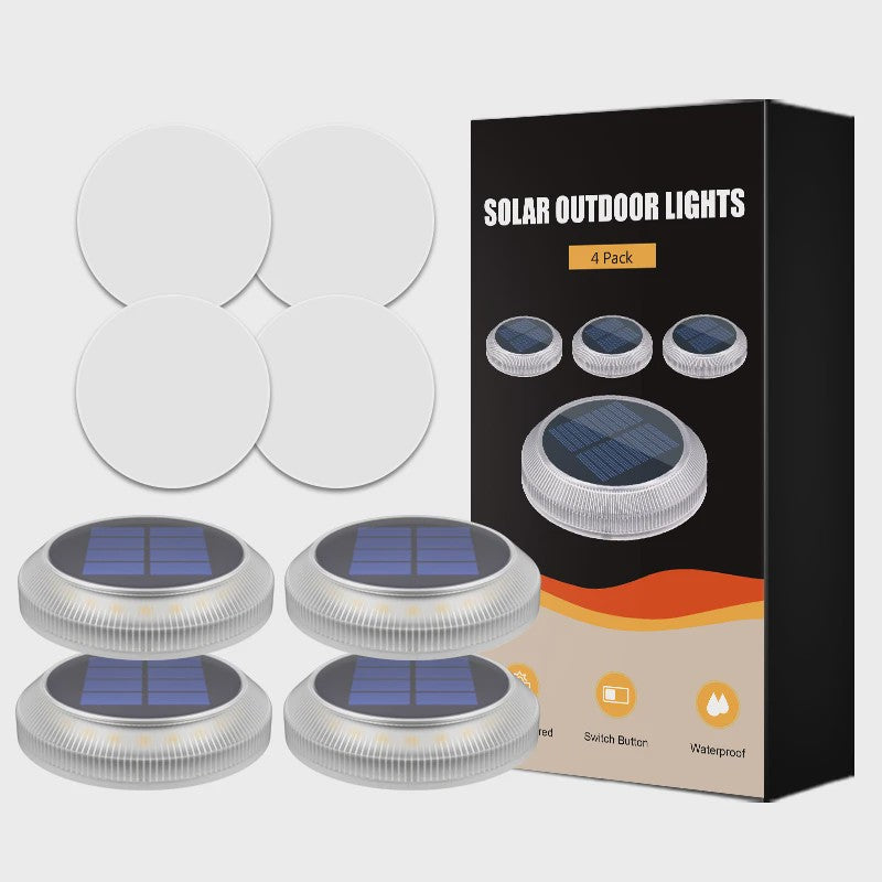 Solar Buitenlampen Warm Wit - IP68 Waterdicht - Oplaadbaar - Voor Oprit, Trap, Dek & Tuin