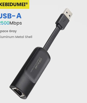 2.5Gbps USB Ethernet Adapter - Snelle Netwerkkaart voor Laptop & PC (USB-A/C)